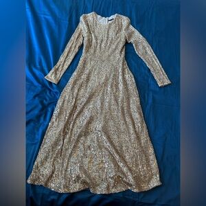 Incredible brand new gold sequin dress